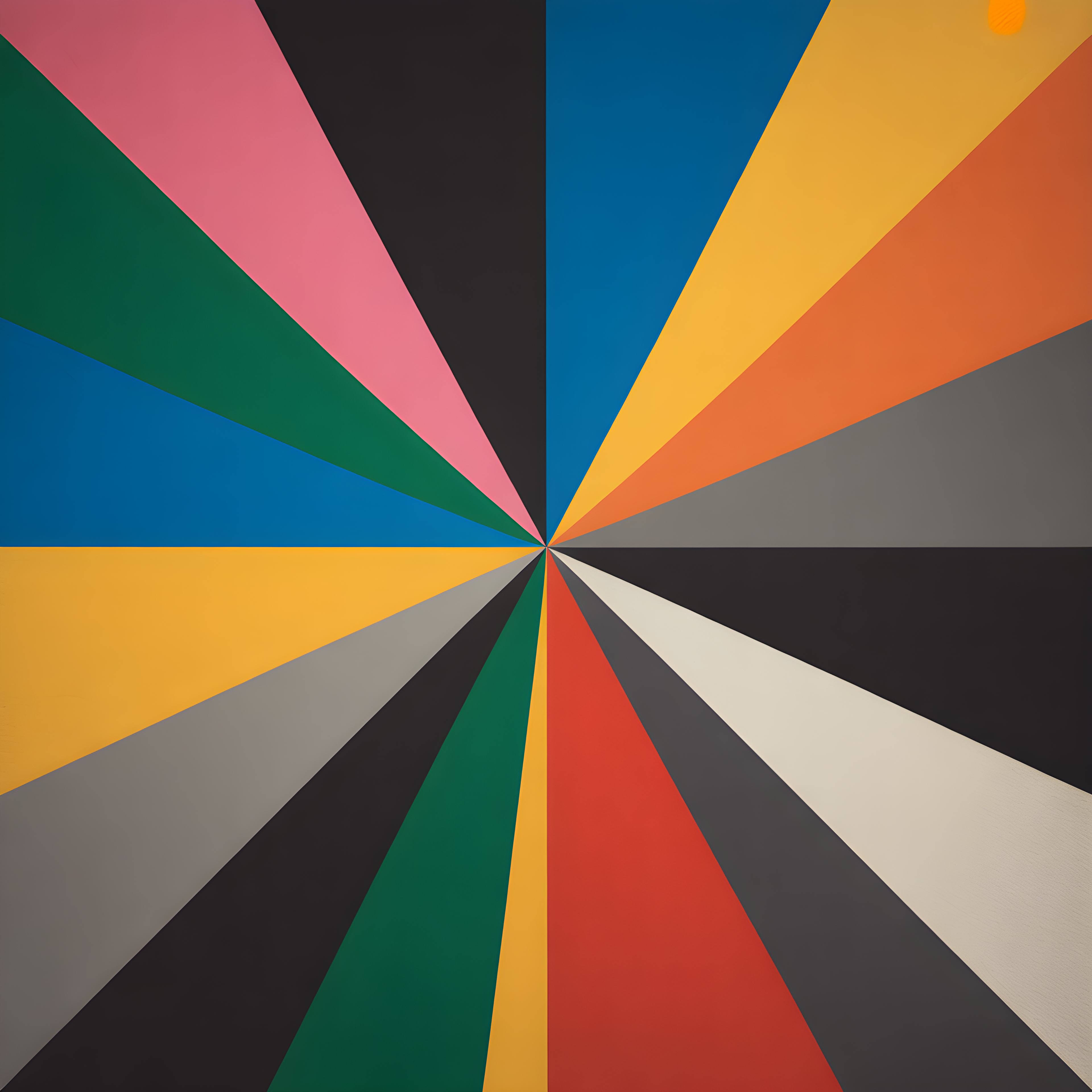 Colorful Radial Sunburst Pattern Photography Wall Art