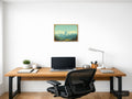 Vintage Alpine Mountain Landscape with Snow Peaks Wall Art — A4 / Office