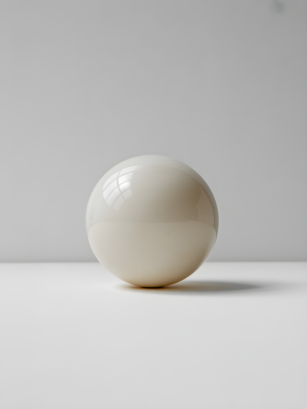 Minimalist Cream Sphere - Abstract Wall Art