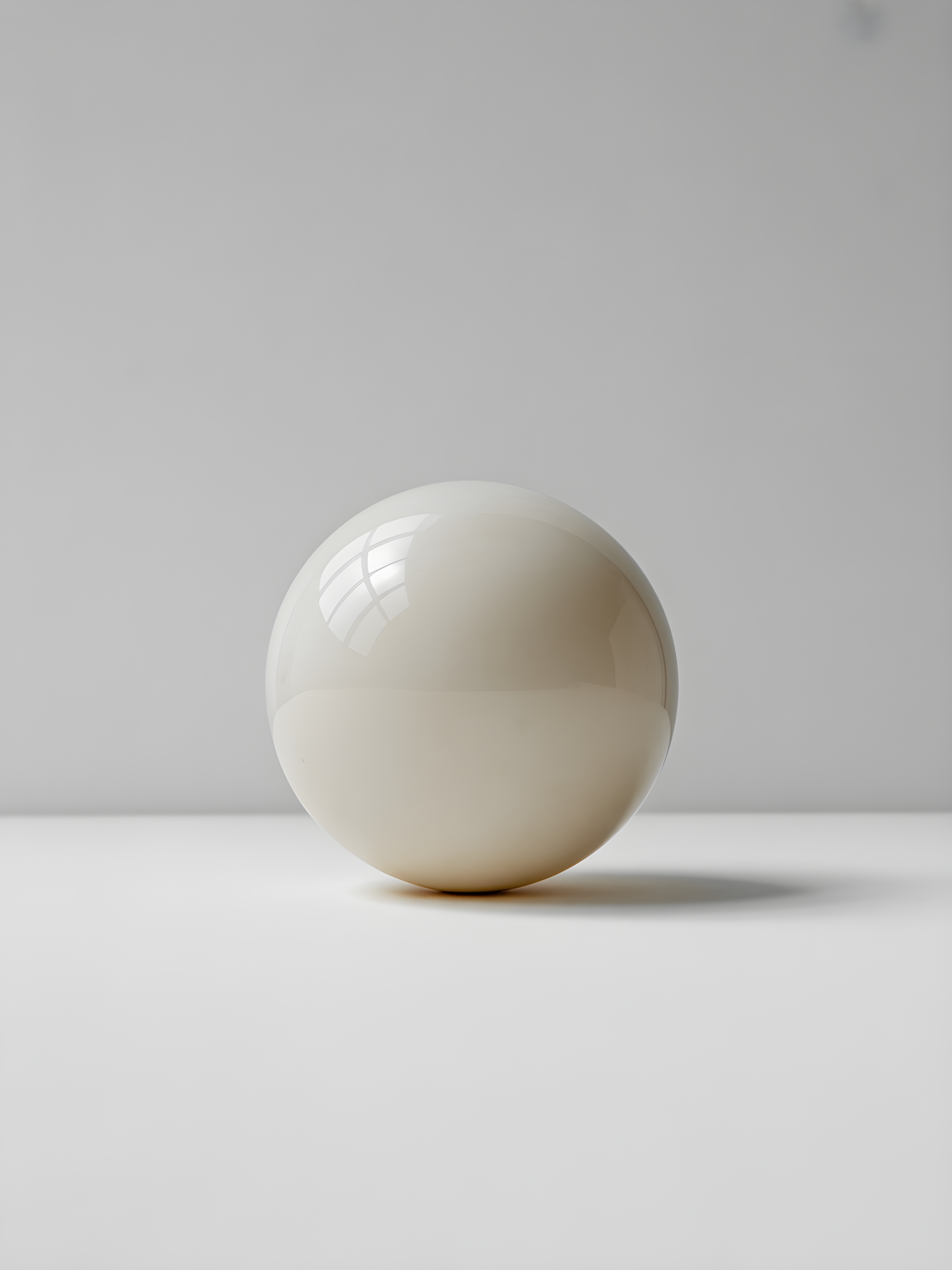 Minimalist Cream Sphere - Abstract Wall Art