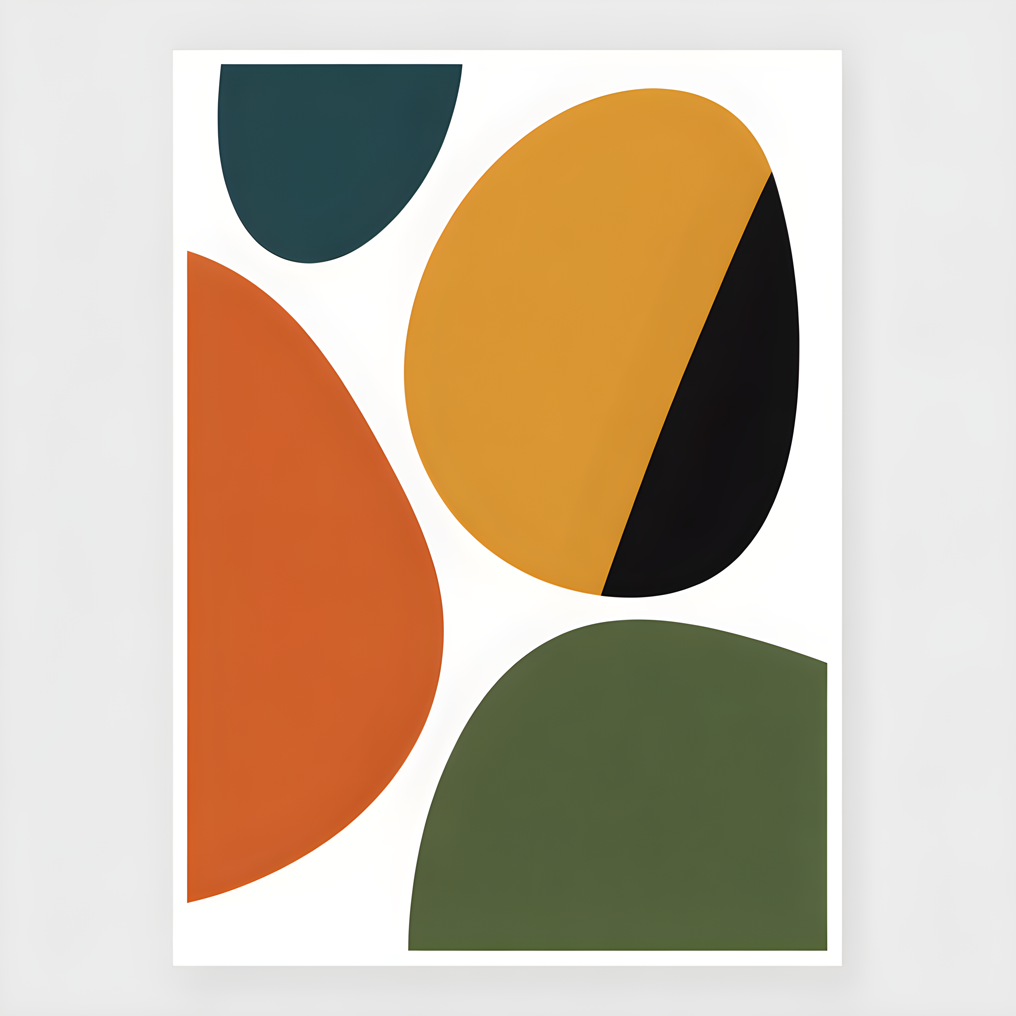 Minimalist Abstract Organic Shapes Multicolour Wall Art