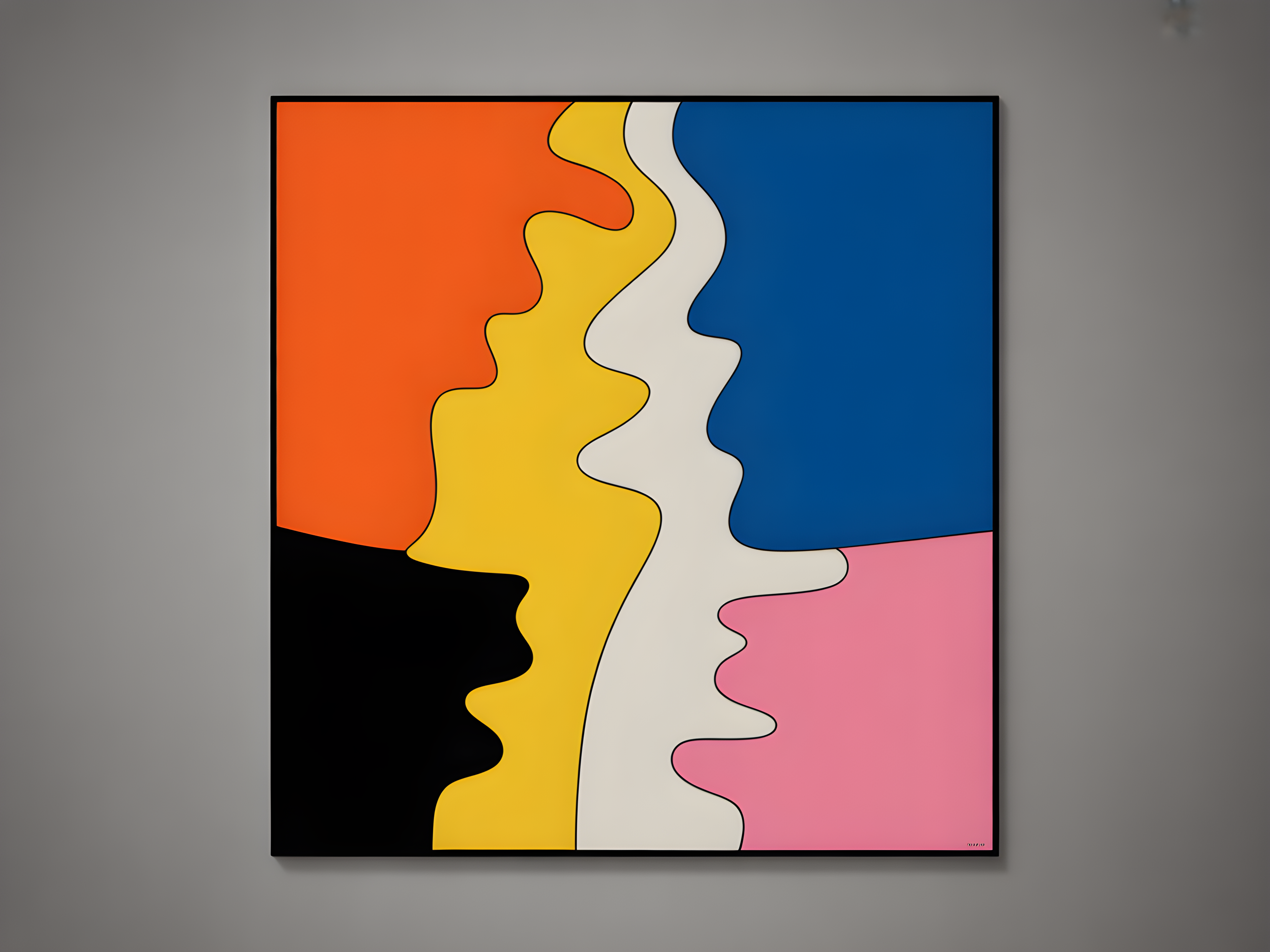 Colorful Pop Art Profile Faces Wall Art