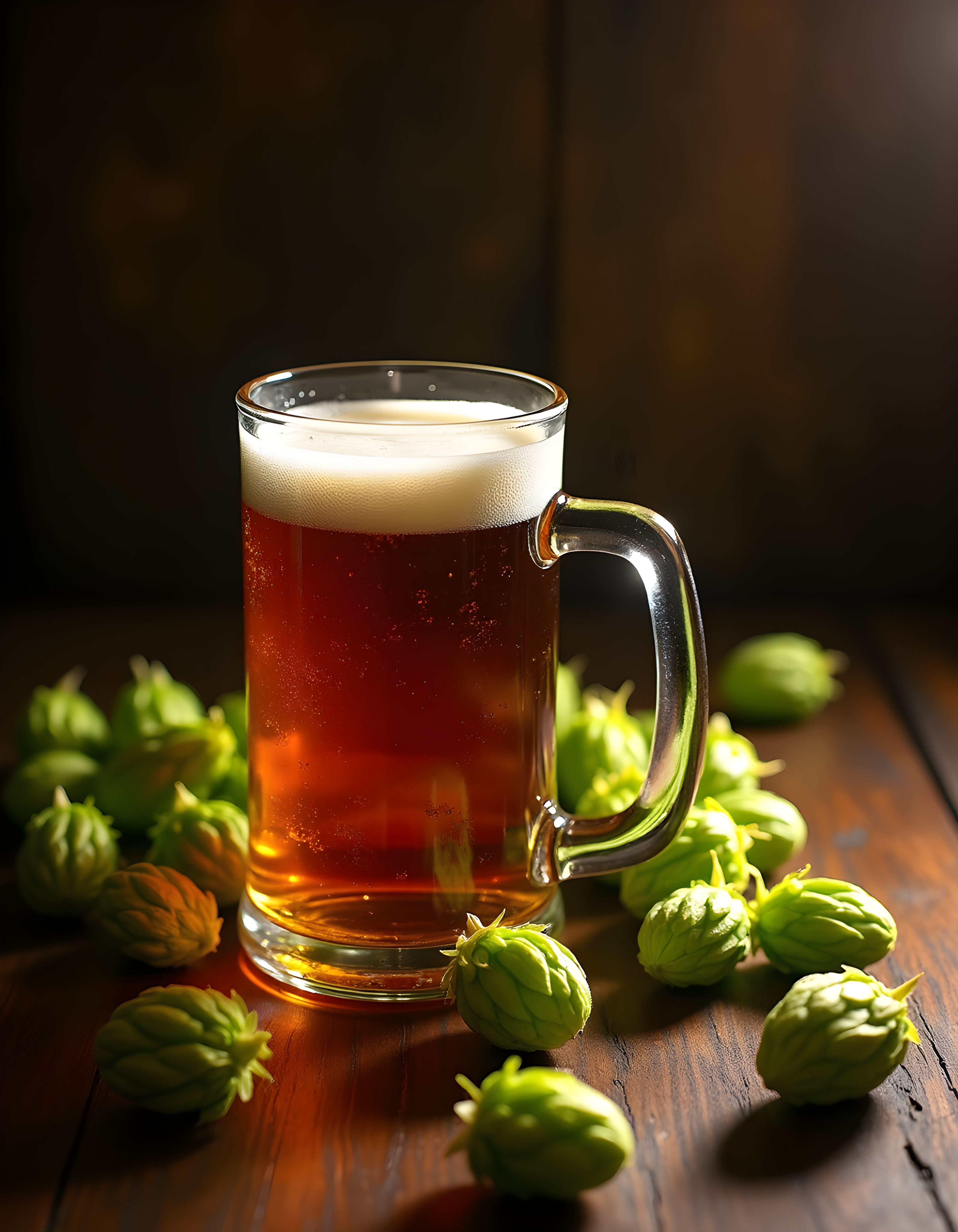 Beer Mug with Hops Still Life Photography Wall Art