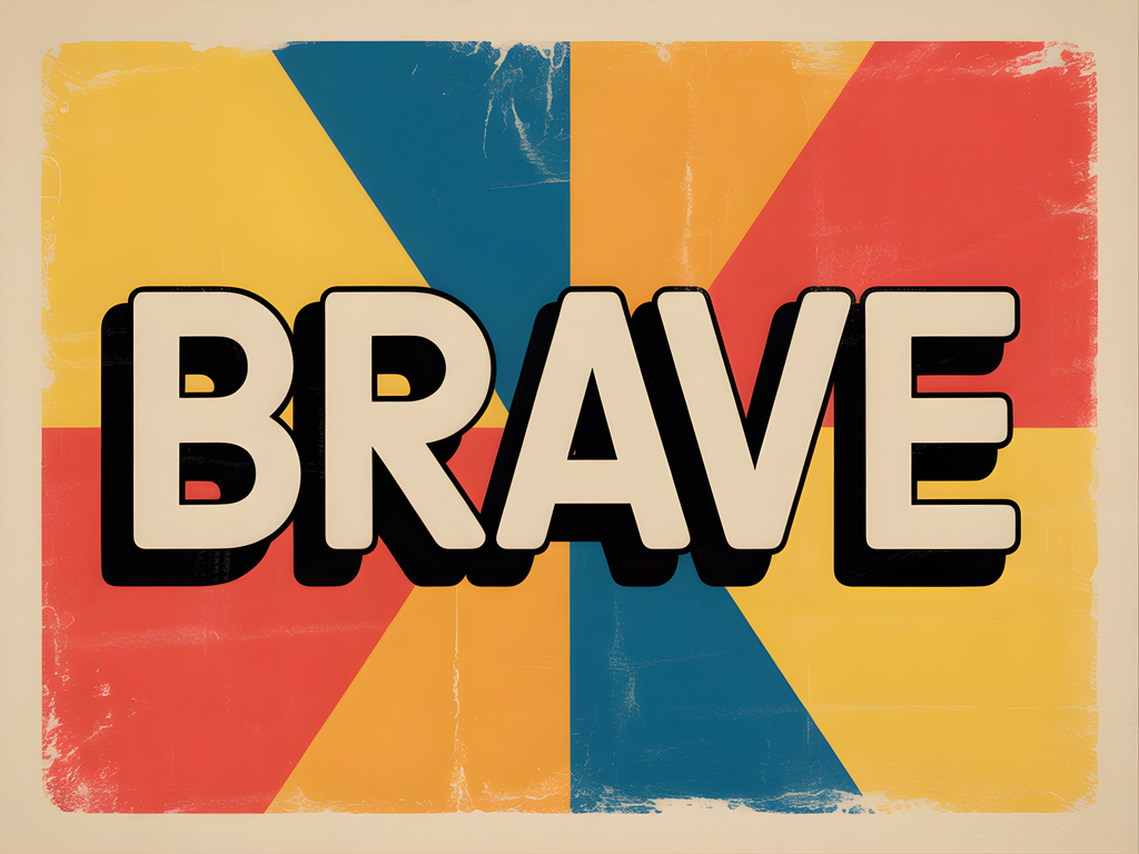 Brave Vintage Retro Geometric Sunburst Wall Art