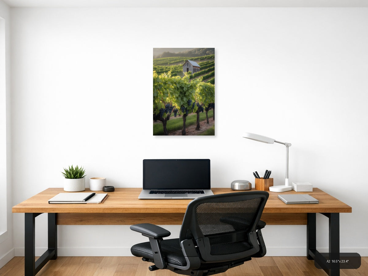 Vineyard Cottage Sunrise - Minimalist Wall Art — A2 / Office