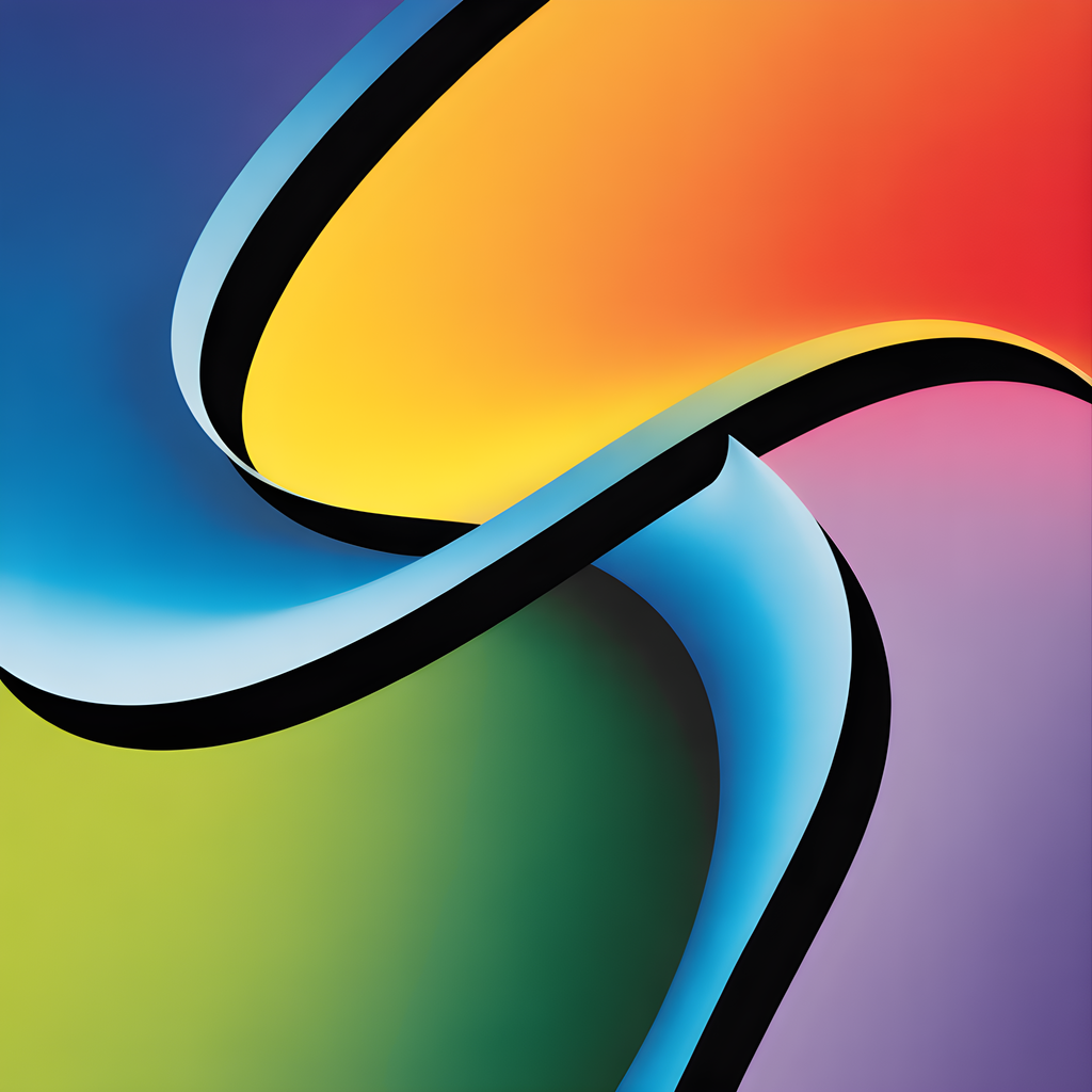 Colorful Abstract Wave Photography Wall Art