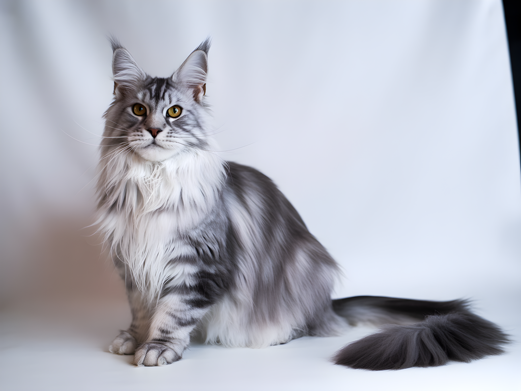 Gray Tabby Cat Portrait Minimalist Wall Art