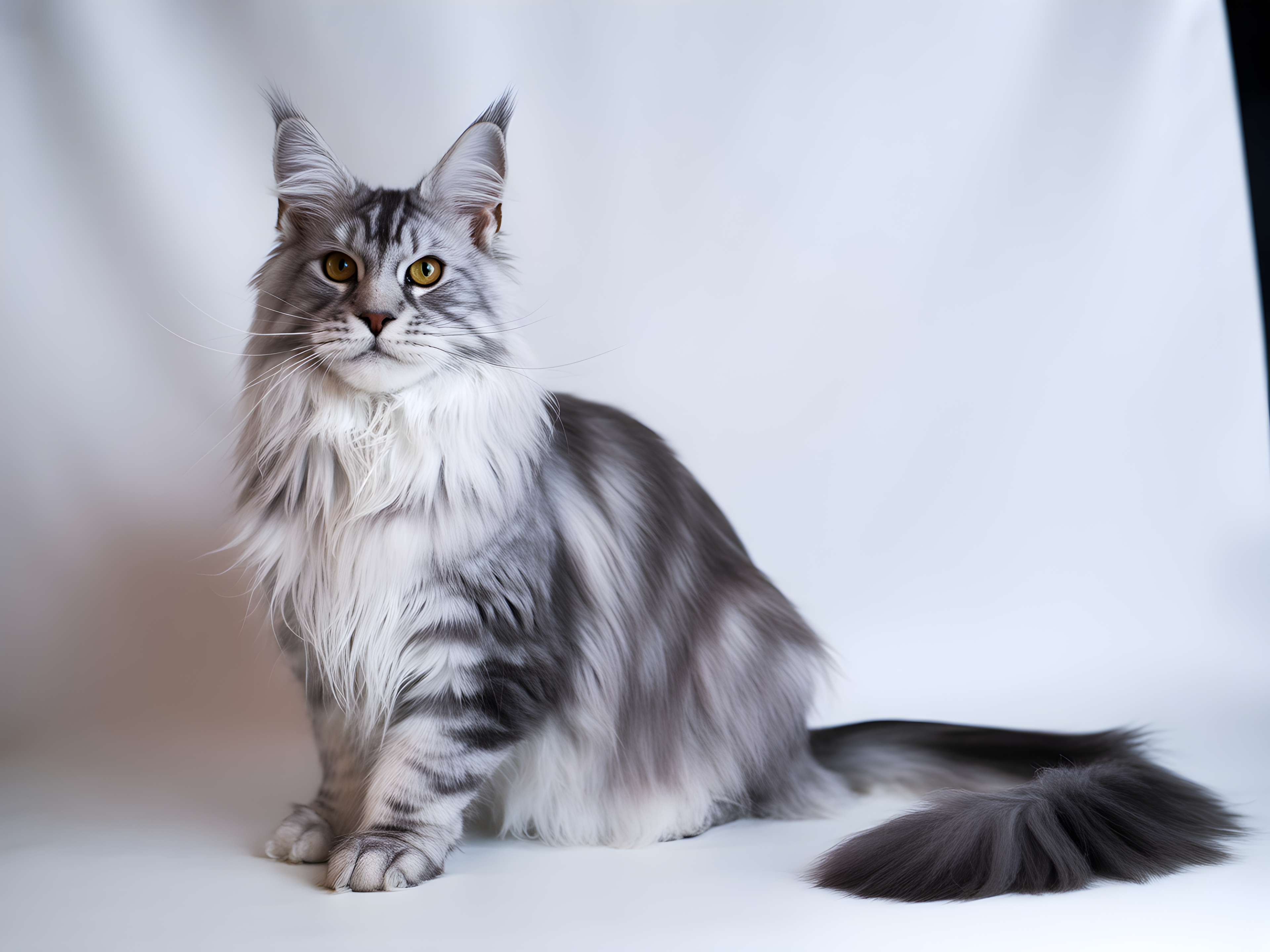 Gray Tabby Cat Portrait Minimalist Wall Art