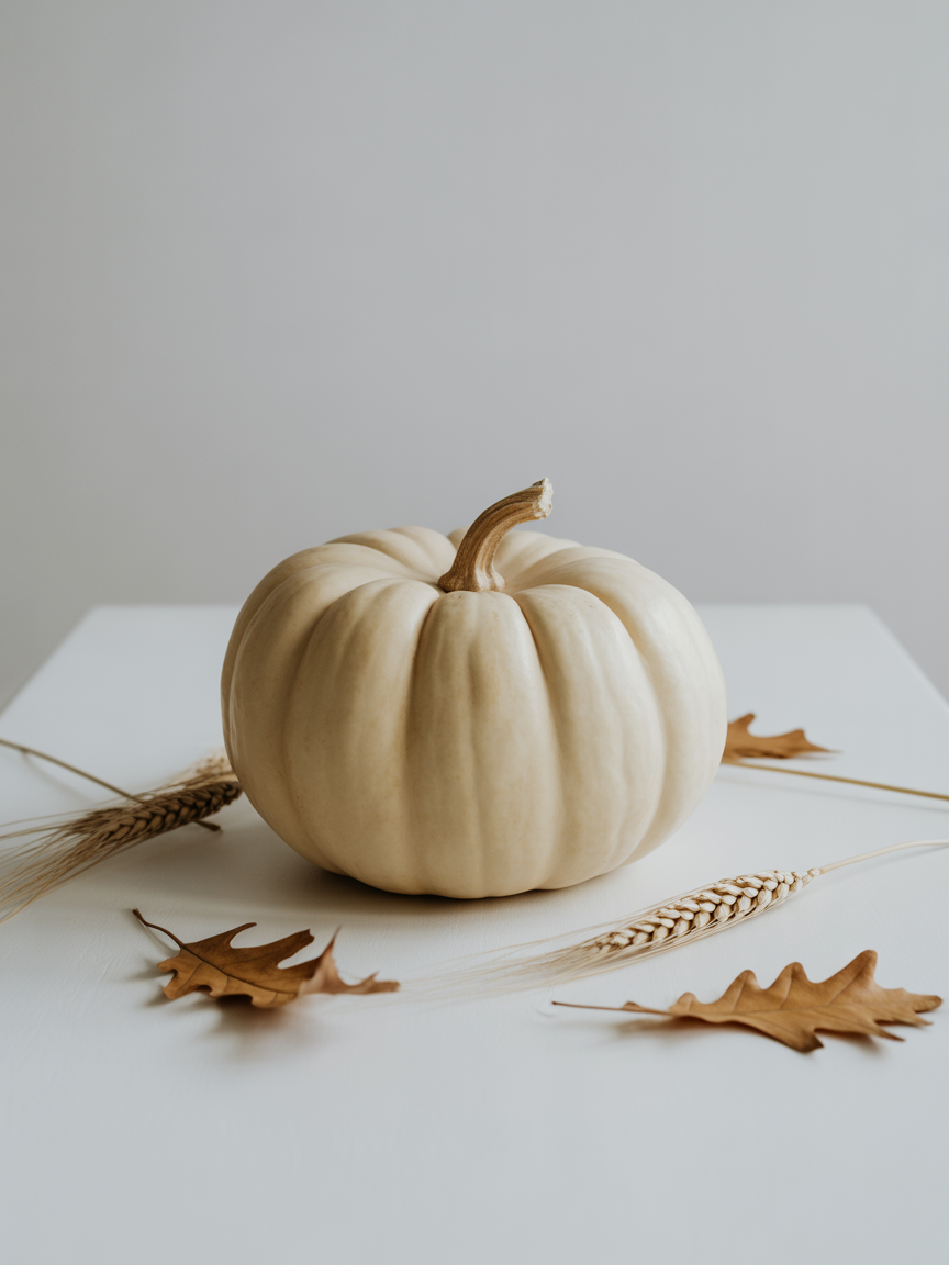Autumn Decor — Minimalist (Portrait) Canvas Print | Minimalist Wall Art | A4 A3 A2 A1