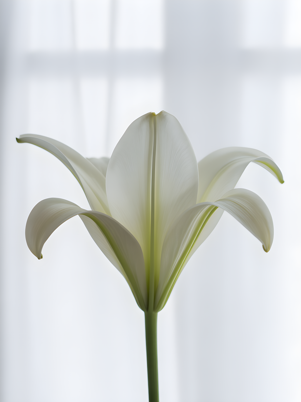White Lily Minimalist Botanical Wall Art