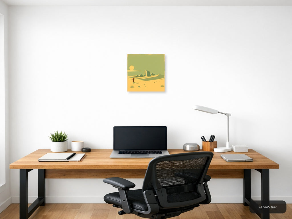 Desert Wanderer - Vintage Southwestern Wall Art — A4 / Office