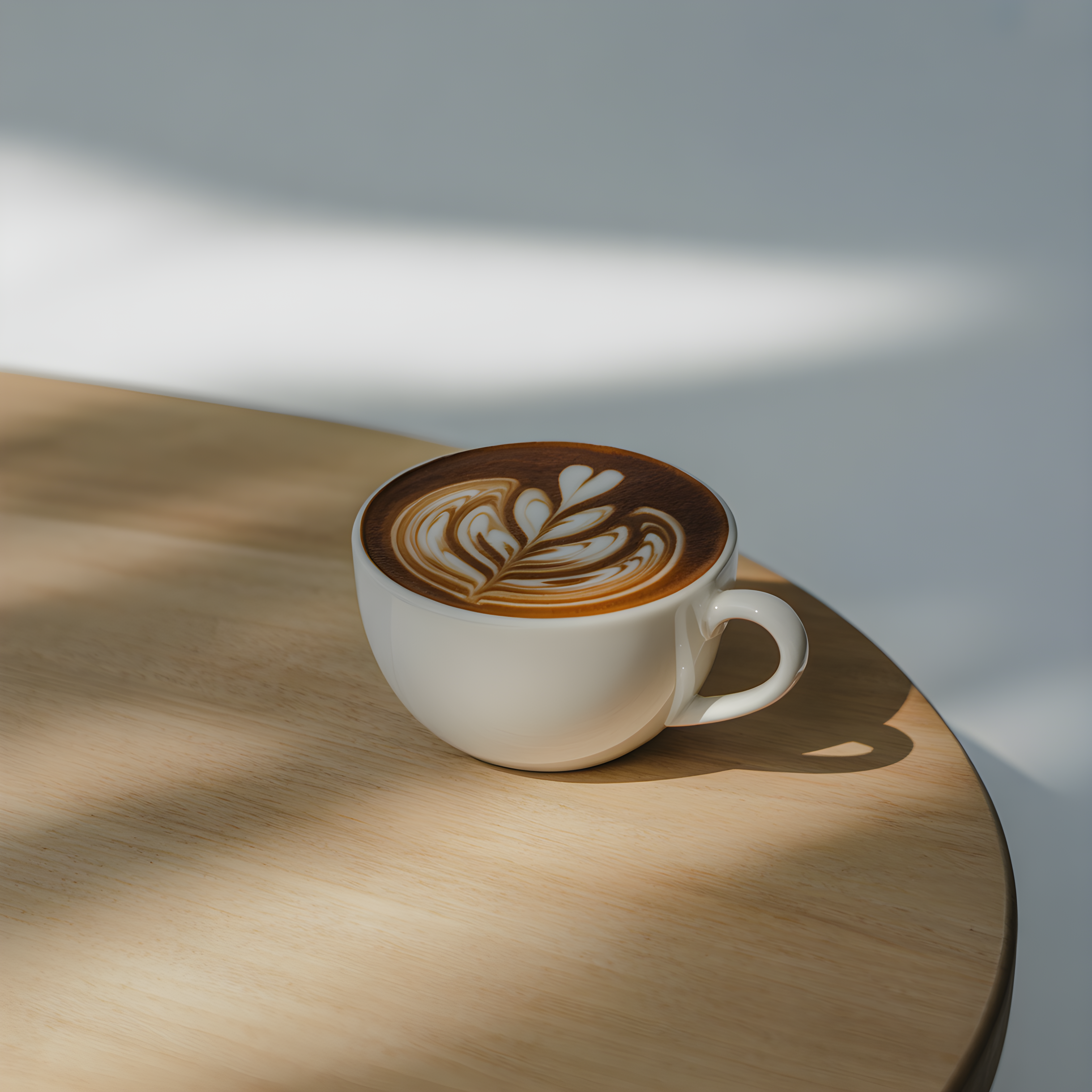 Minimalist Latte Art Coffee Cup Wall Art