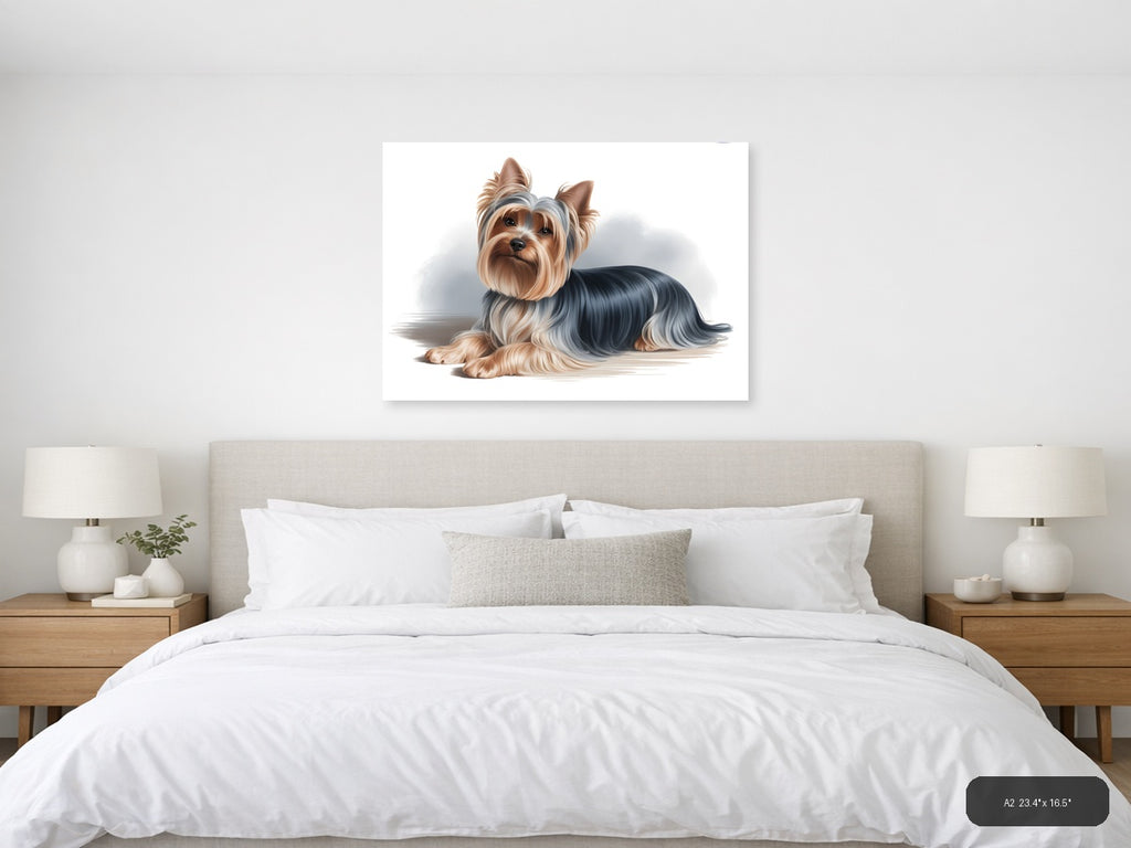 Shih Tzu Puppy Portrait Minimalist Wall Art — A2 / Bedroom