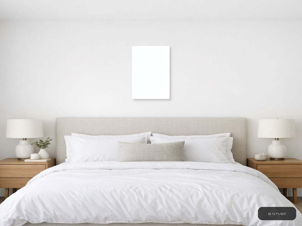 Minimalist Abstract Portrait Wall Art — A3 / Bedroom