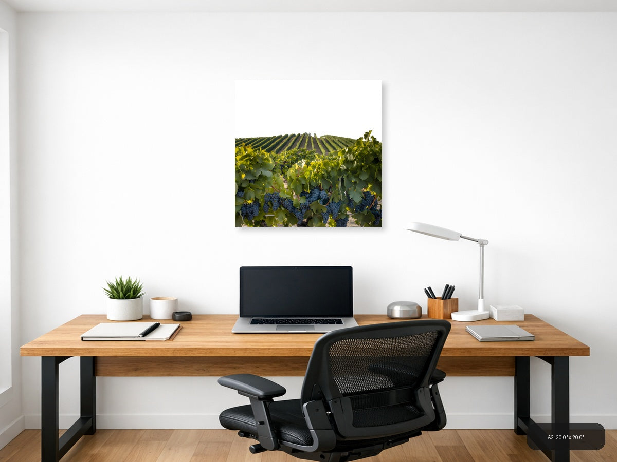 Vineyard Harvest Landscape Minimalist Wall Art — A2 / Office