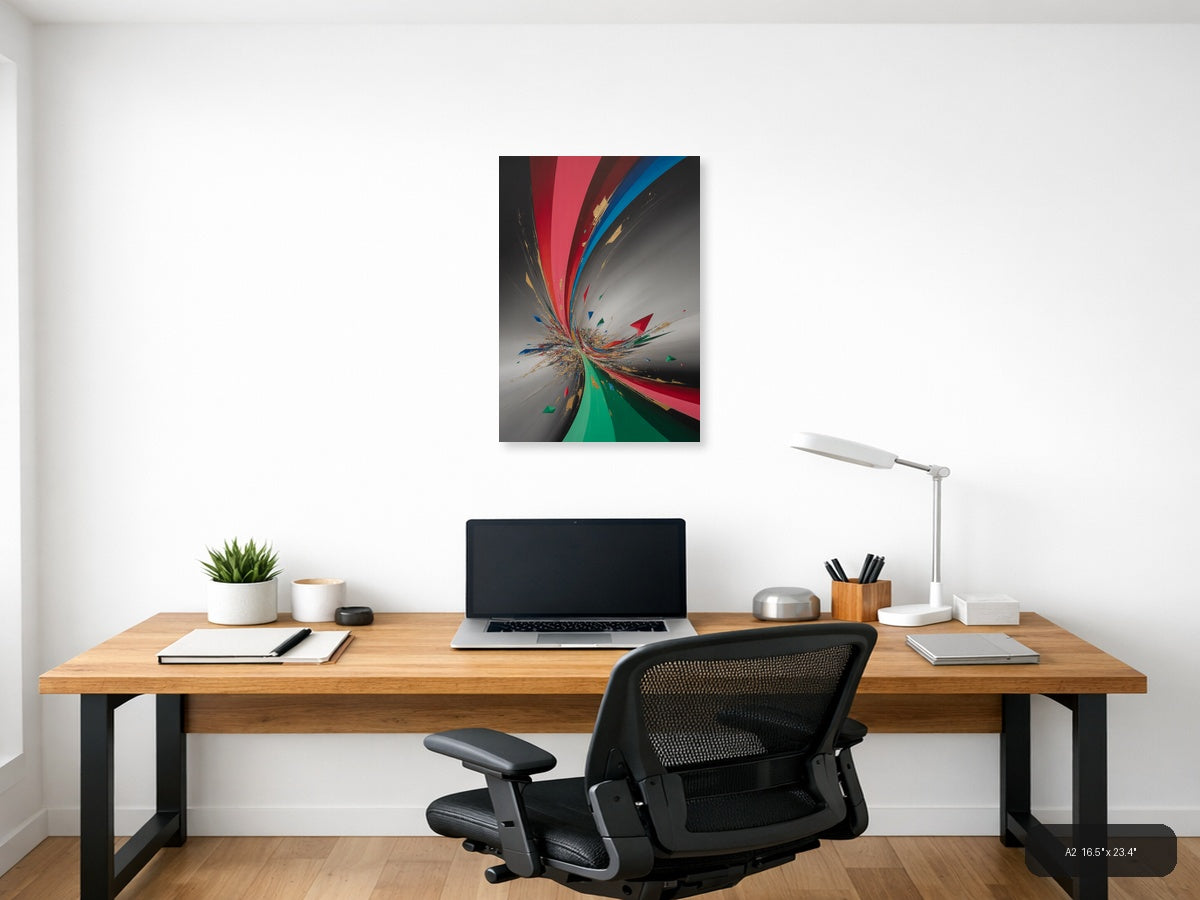 Tech — Abstract (Portrait) Canvas Print | Abstract Wall Art | A4 A3 A2 A1 — A2 / Office