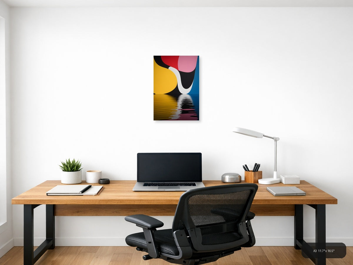 Abstract Geometric Shapes Photography Colorful Wall Art — A3 / Office