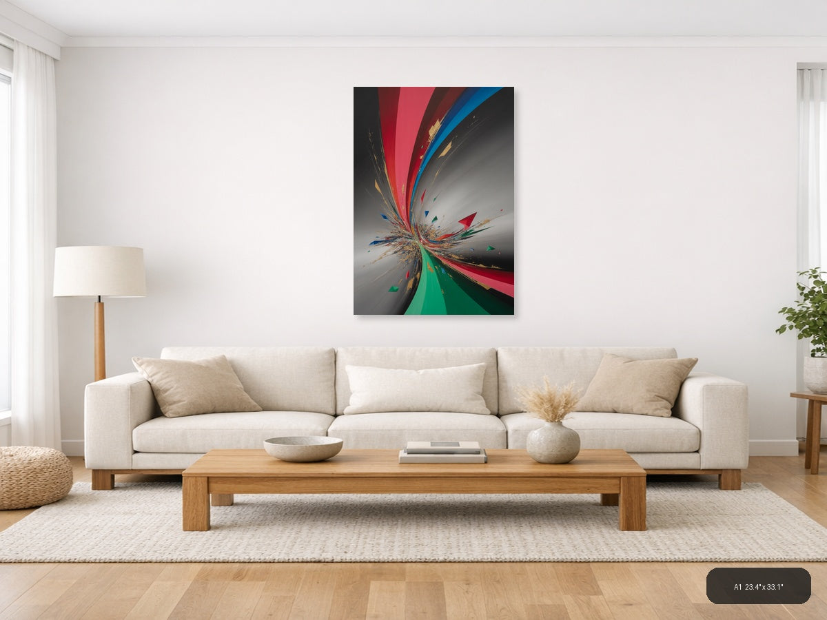 Tech — Abstract (Portrait) Canvas Print | Abstract Wall Art | A4 A3 A2 A1 — A1 / Living Room