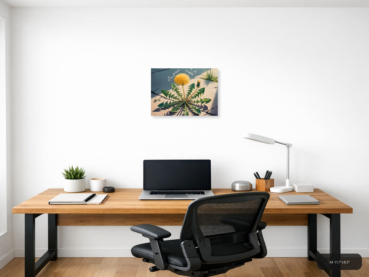 Vintage Dandelion Life Cycle Botanical Wall Art — A4 / Office