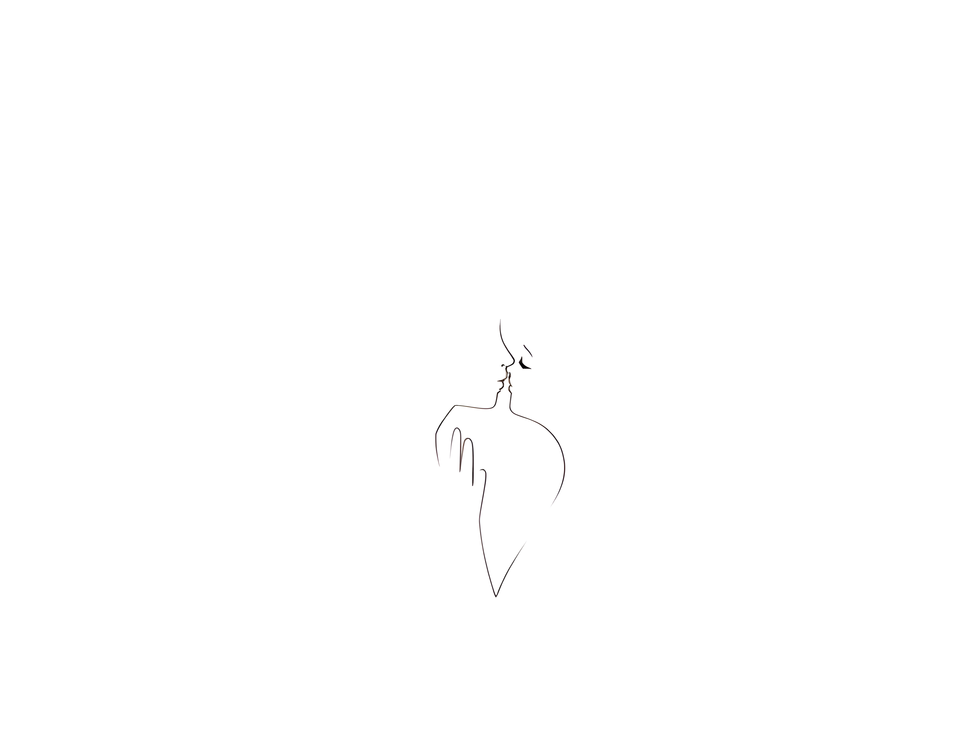 Minimalist Line Drawing Figure Wall Art