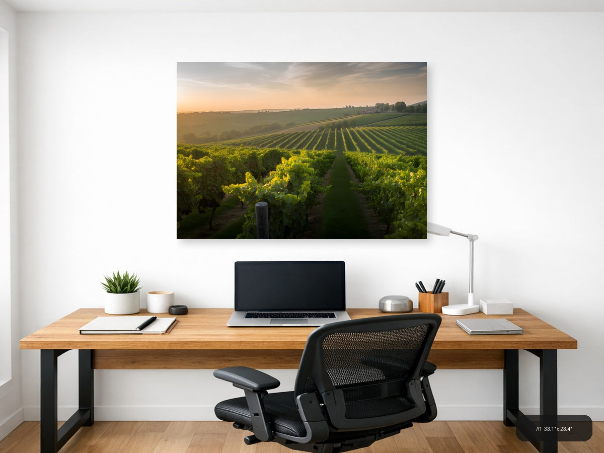 Wine — Photography (Landscape) Canvas Print | Photography Wall Art | A4 A3 A2 A1 — A1 / Office