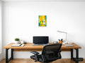 Two Happy Bears Abstract Colorful Portrait Wall Art — A4 / Office