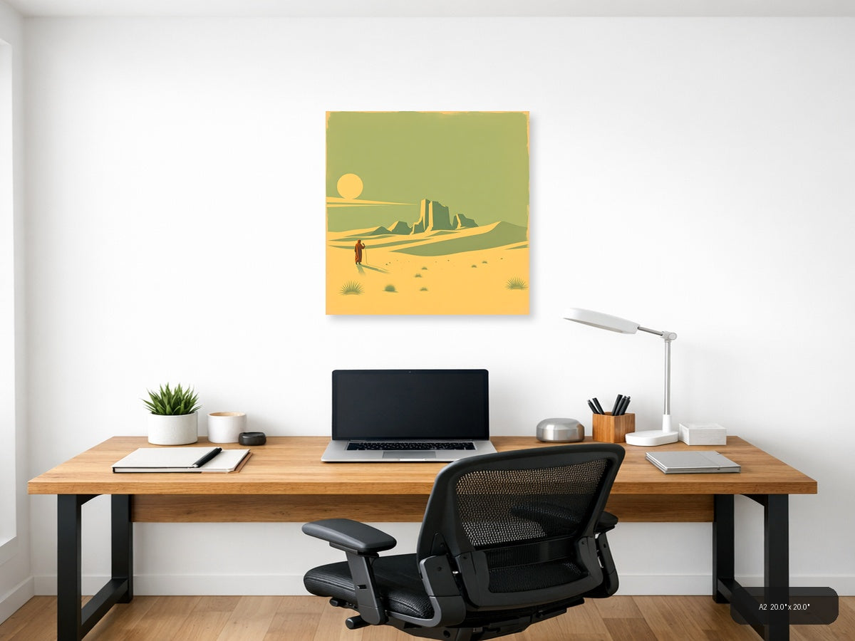 Desert Wanderer - Vintage Southwestern Wall Art — A2 / Office