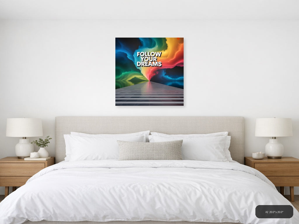 Colorful Abstract Light Rays Photography Wall Art — A2 / Bedroom