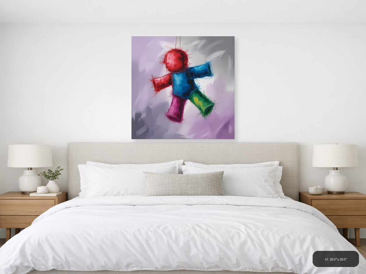 Colorful Abstract Geometric Shapes Modern Wall Art — A1 / Bedroom