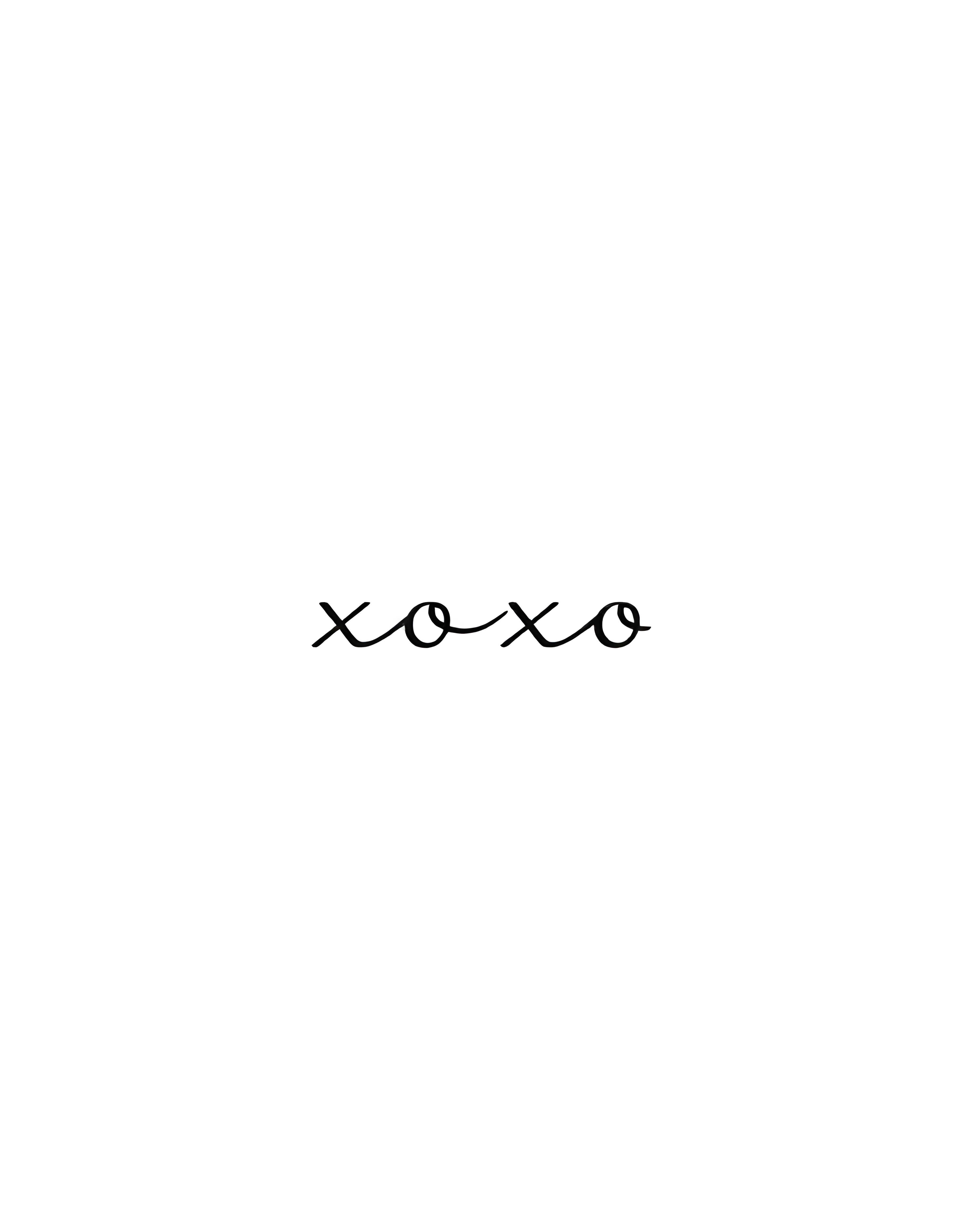 XOXO Minimalist Line Art Wall Art
