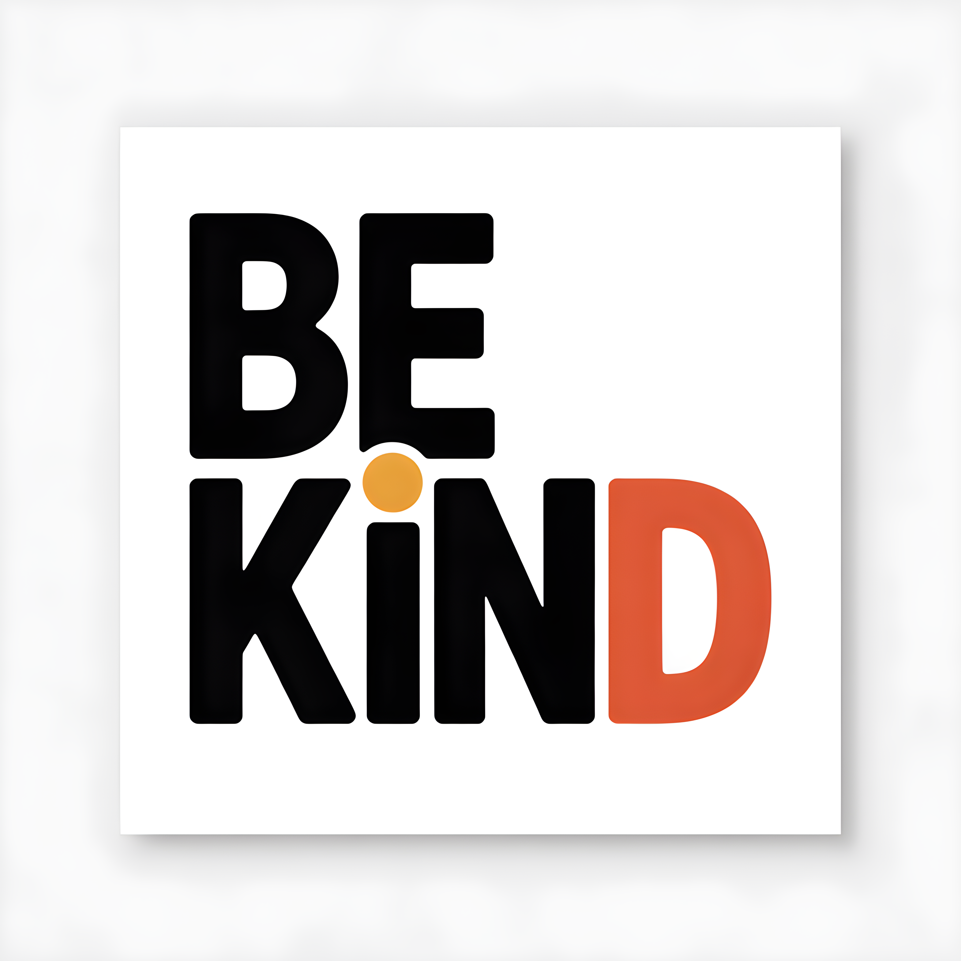 Be Kind Minimalist Typography Wall Art