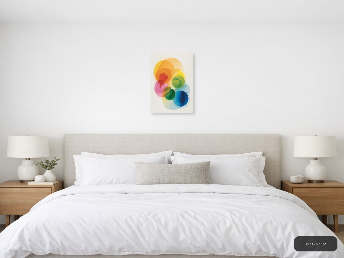 Thankful — Watercolor (Portrait) Canvas Print | Watercolor Wall Art | A4 A3 A2 A1 — A3 / Bedroom