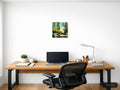 Abstract Autumn Tea Ceremony Woman Wall Art — A4 / Office