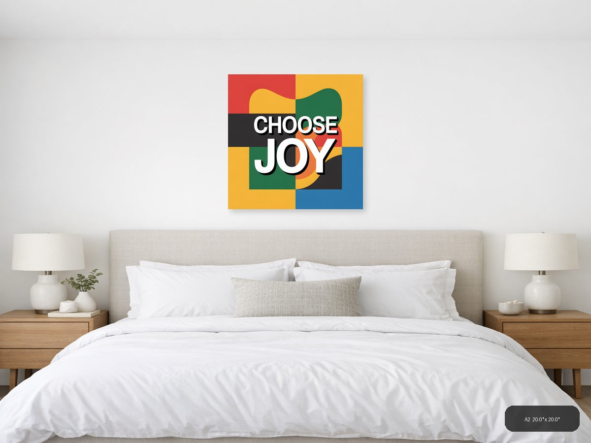 Choose Joy Colorful Geometric Photography Wall Art — A2 / Bedroom