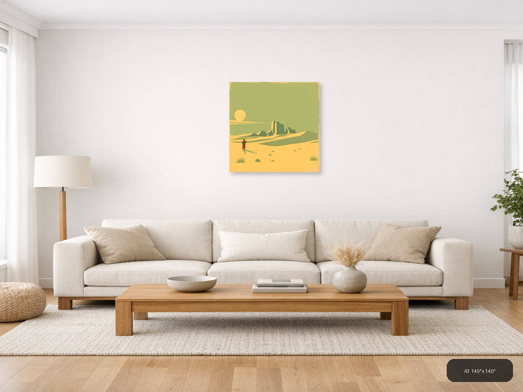 Desert Wanderer - Vintage Southwestern Wall Art — A3 / Living Room