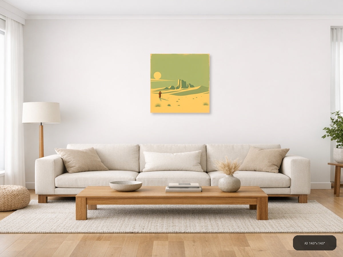 Desert Wanderer - Vintage Southwestern Wall Art — A3 / Living Room