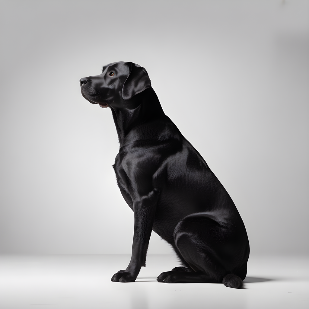 Black Labrador Minimalist Portrait Wall Art