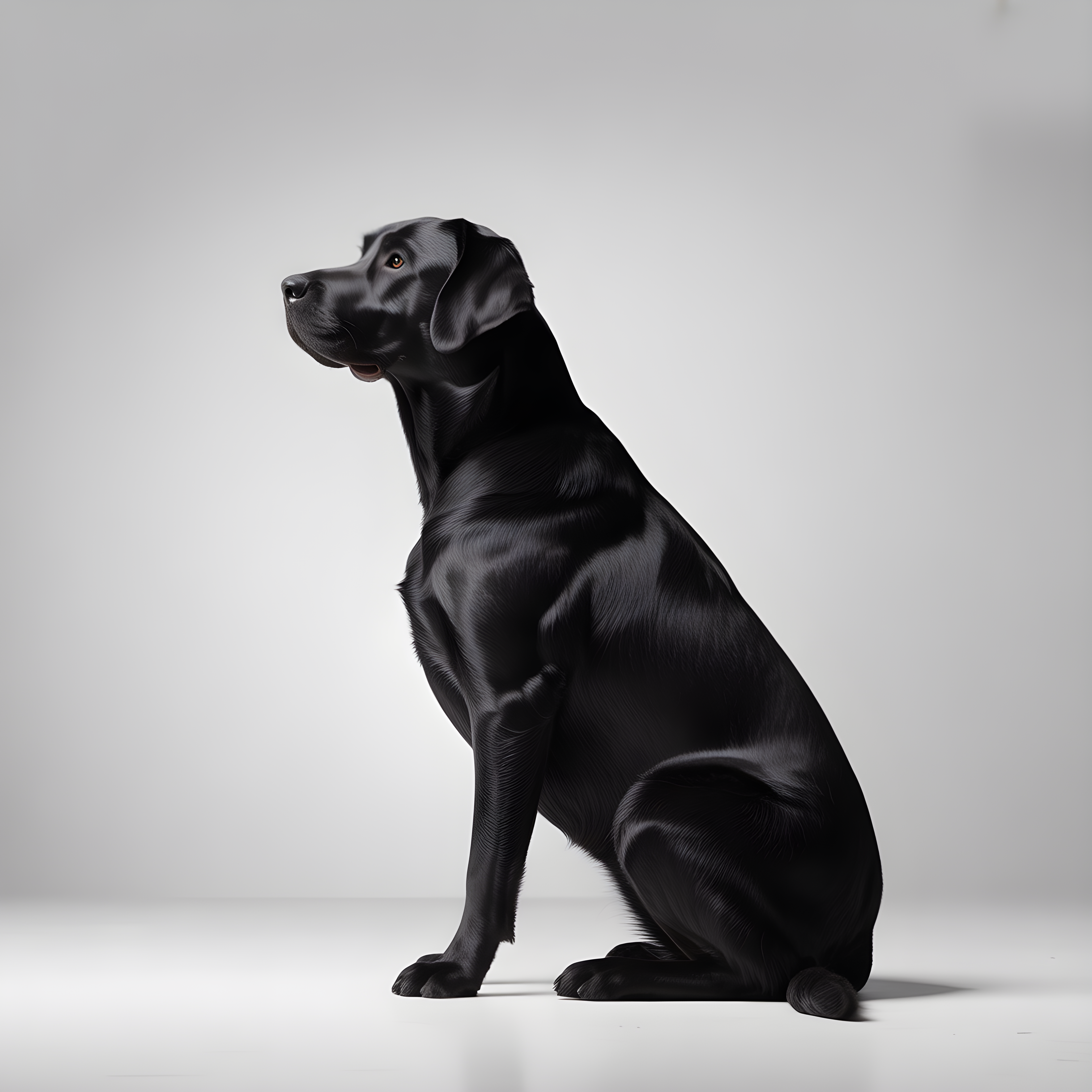 Black Labrador Minimalist Portrait Wall Art