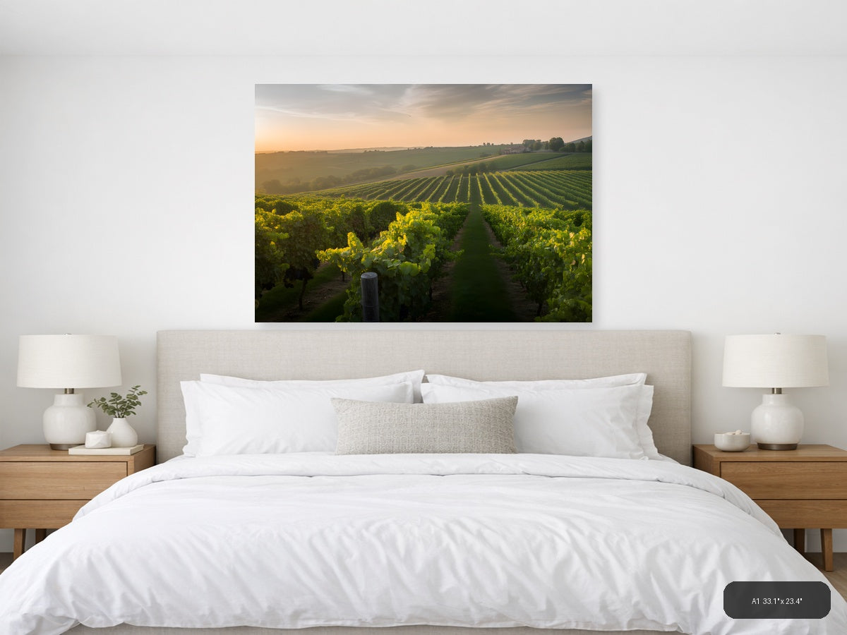 Wine — Photography (Landscape) Canvas Print | Photography Wall Art | A4 A3 A2 A1 — A1 / Bedroom