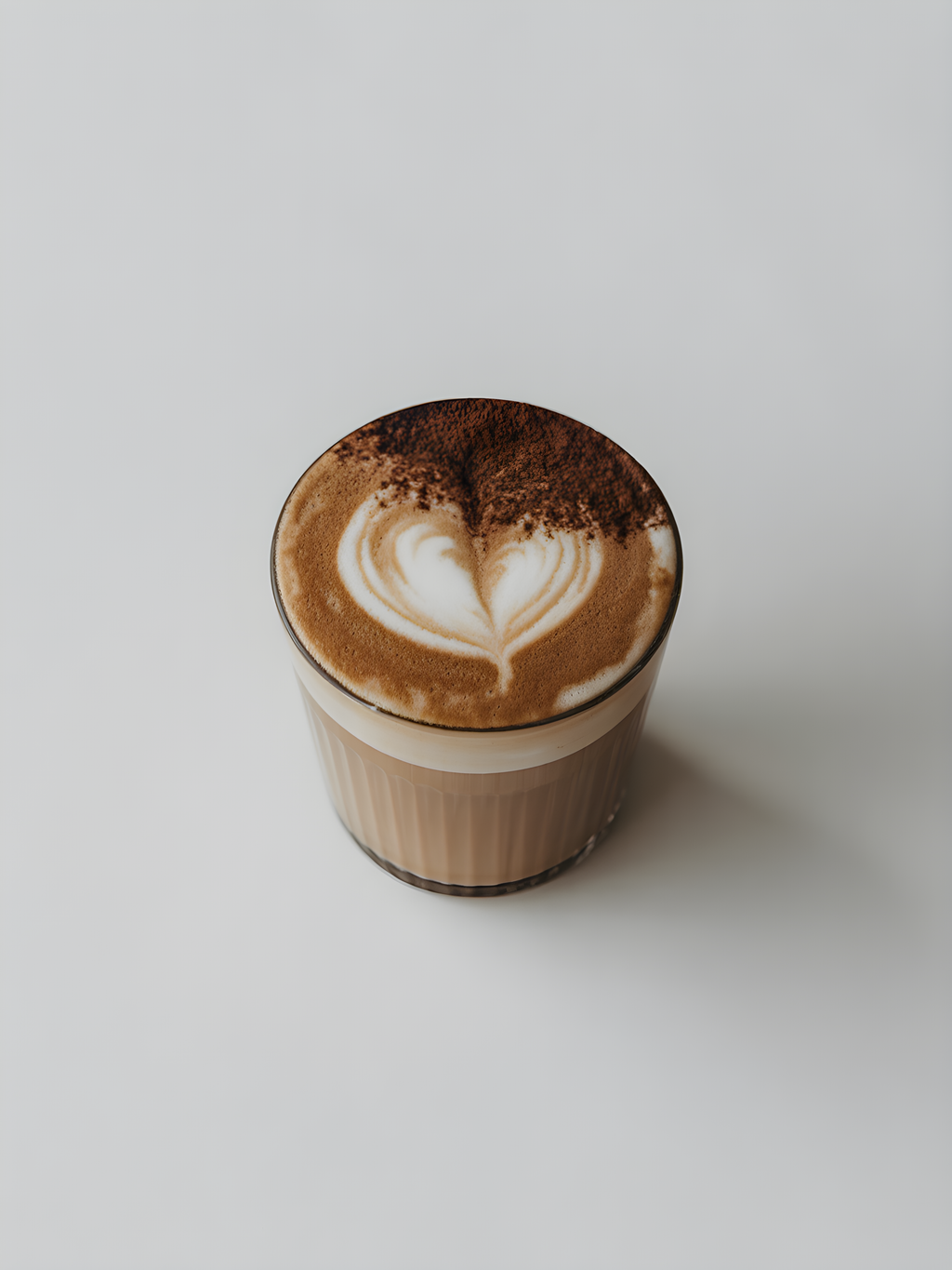 Minimalist Coffee Latte Art Heart Print Wall Art