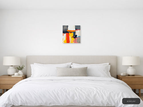Abstract Geometric Composition - Vibrant Modern Wall Art — A4 / Bedroom