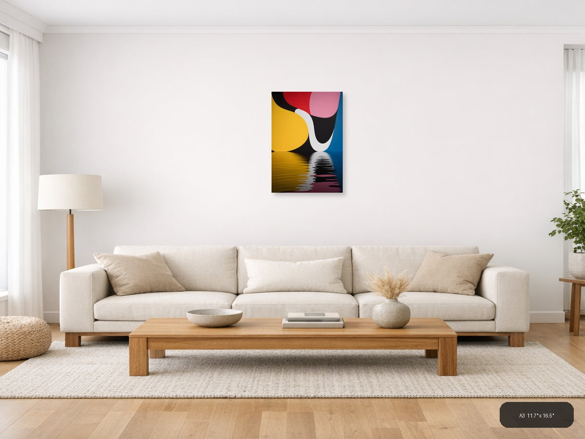 Abstract Geometric Shapes Photography Colorful Wall Art — A3 / Living Room