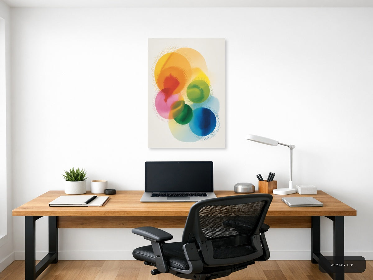 Thankful — Watercolor (Portrait) Canvas Print | Watercolor Wall Art | A4 A3 A2 A1 — A1 / Office