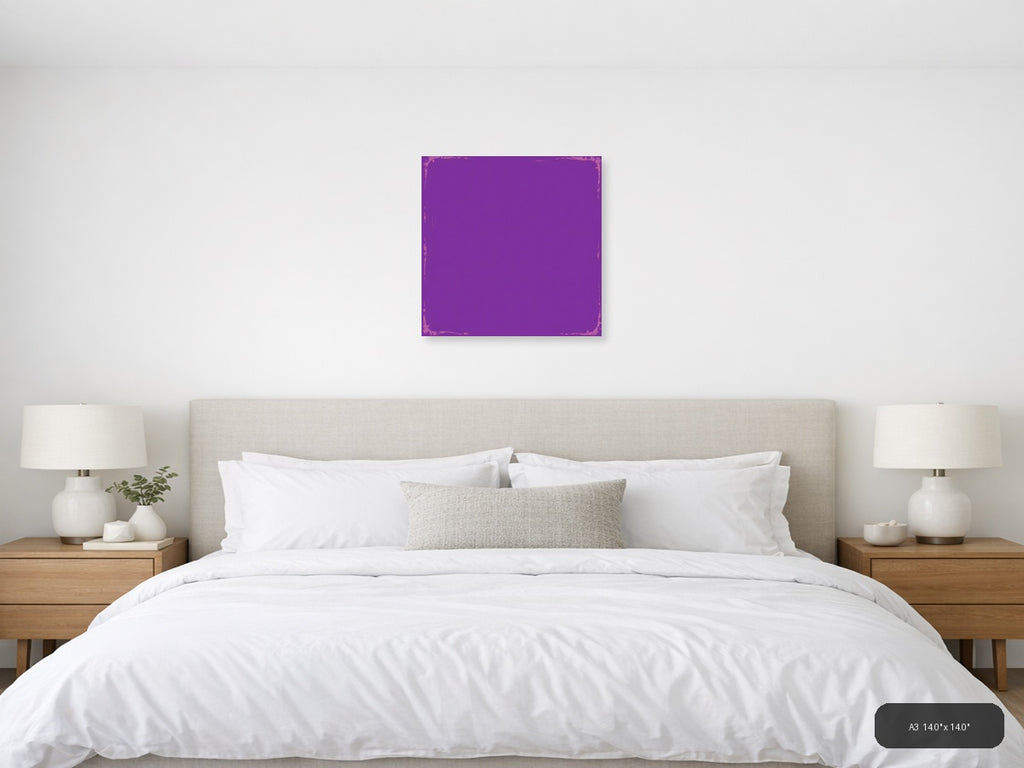 Vintage Purple Grunge Texture Square Wall Art — A3 / Bedroom