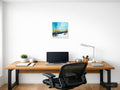 Abstract Winter Landscape with Golden Sun Wall Art — A4 / Office