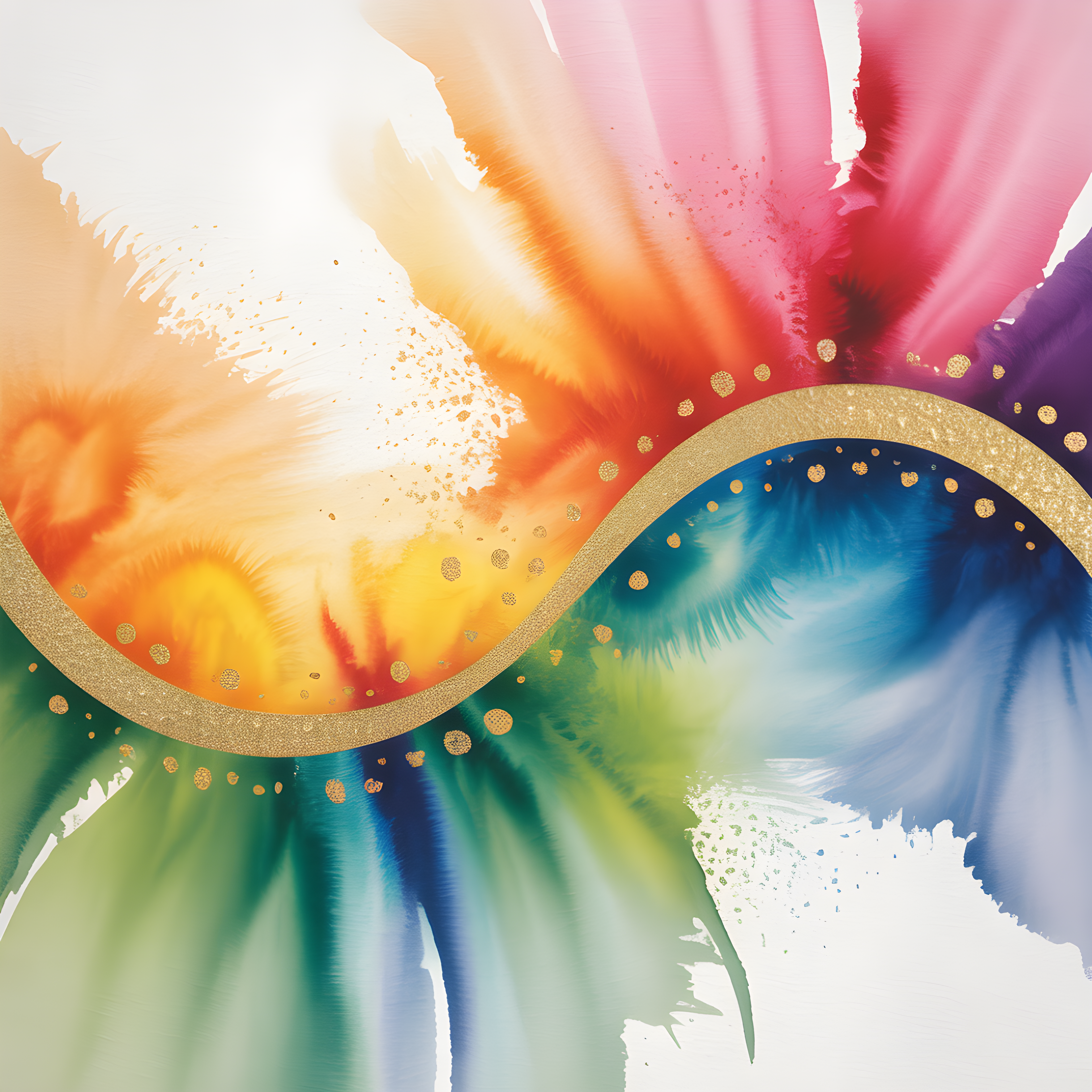 Colorful Watercolor Infinity Symbol Abstract Wall Art