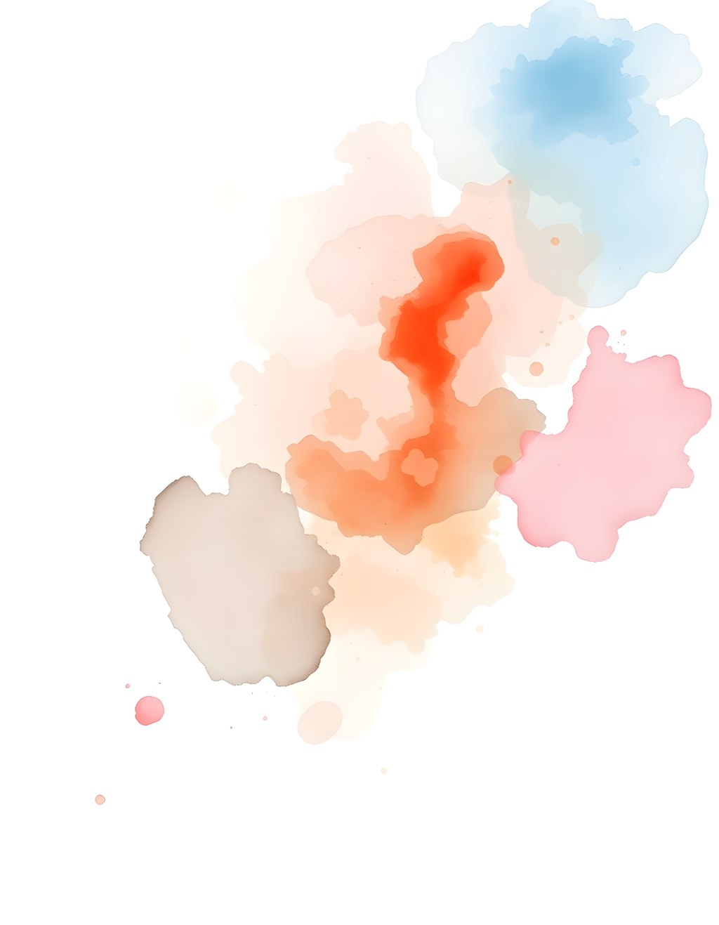 Abstract Watercolor Map Landscape Wall Art