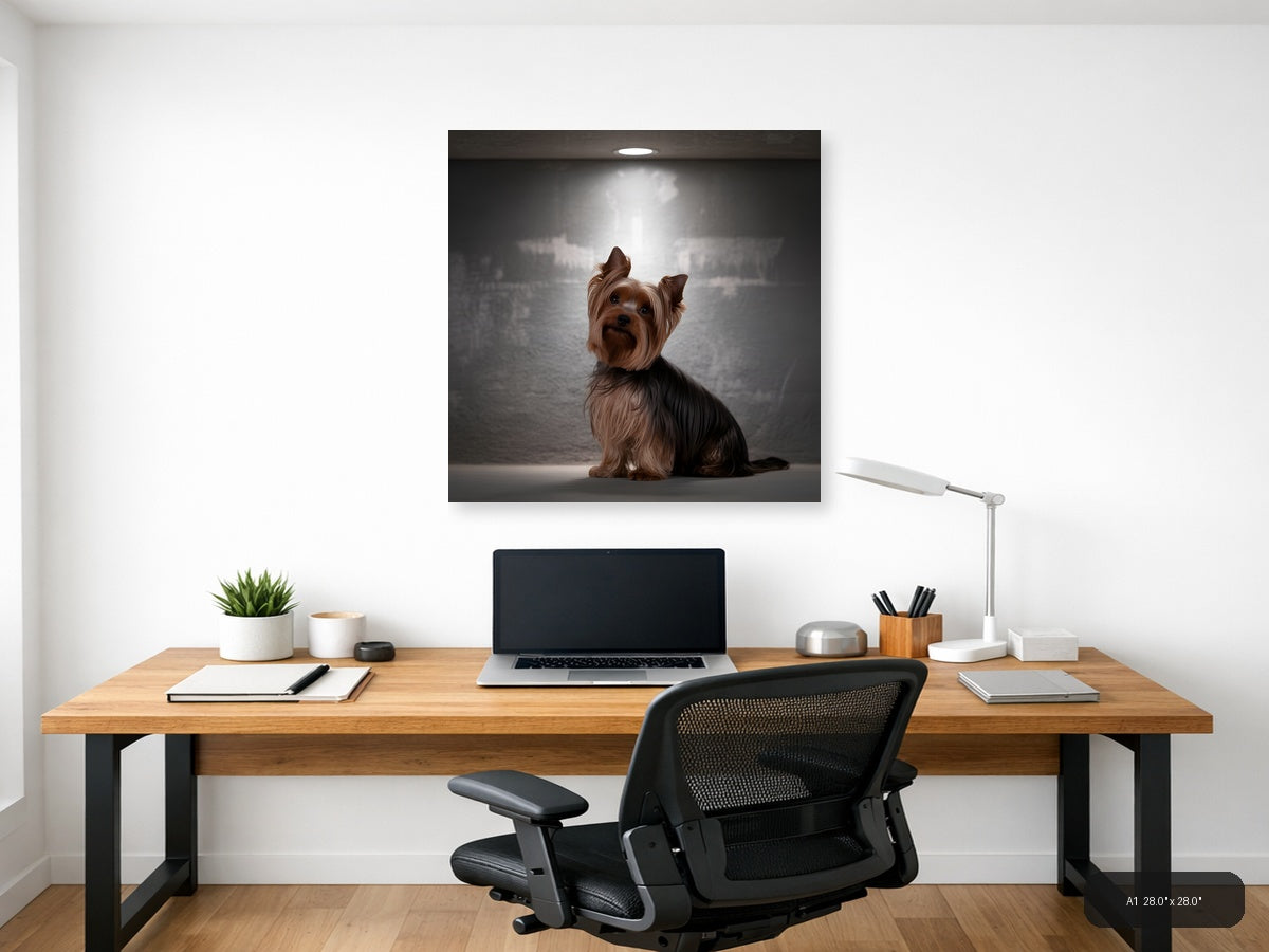 Yorkshire Terrier Portrait Photography Wall Art — A1 / Office