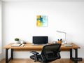 Abstract Colorful Gradient Brushstrokes Square Wall Art — A4 / Office