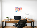 Abstract Watercolor Spheres in Pink & Blue Wall Art — A4 / Office
